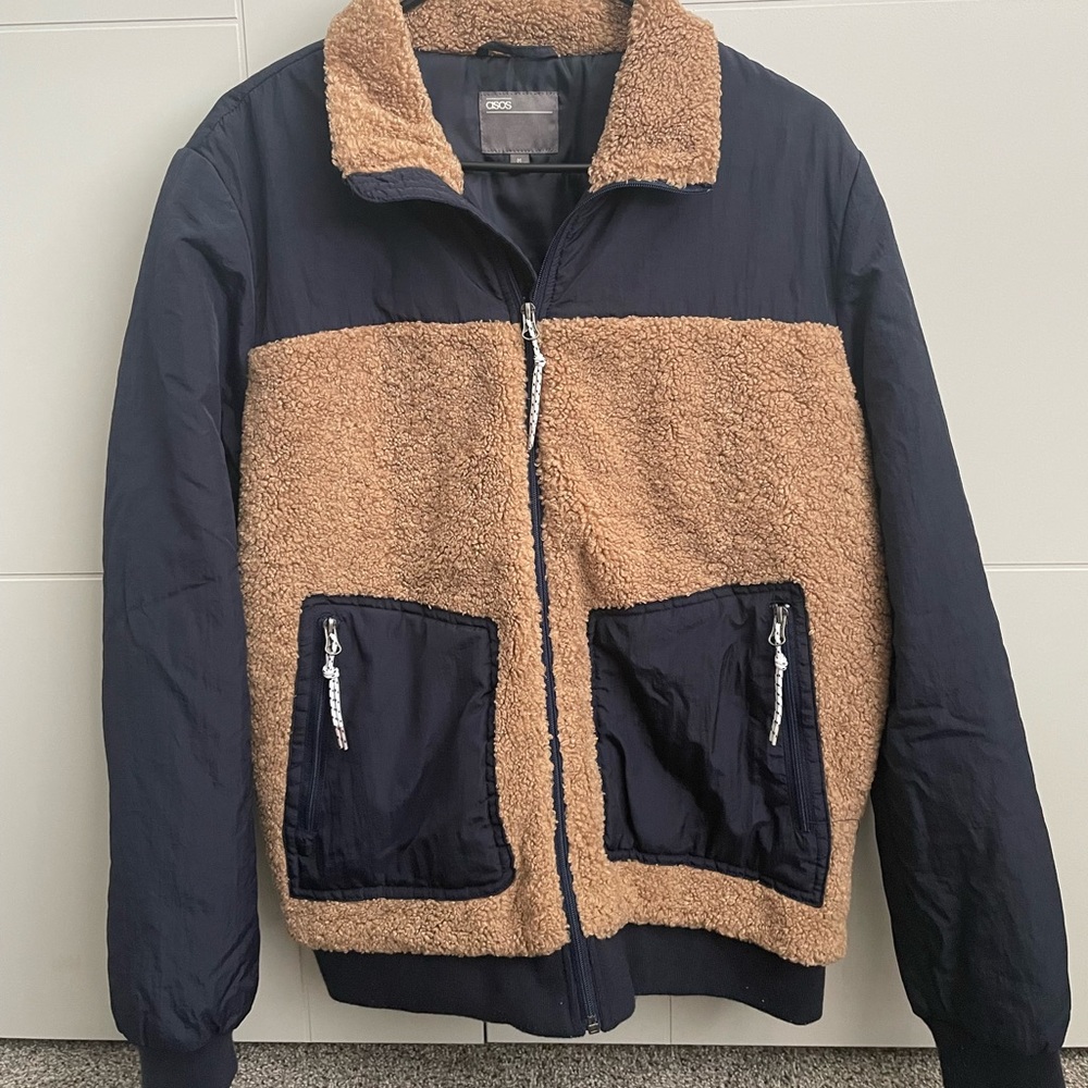 ASOS Bomber Jacket with Sherpa Detail